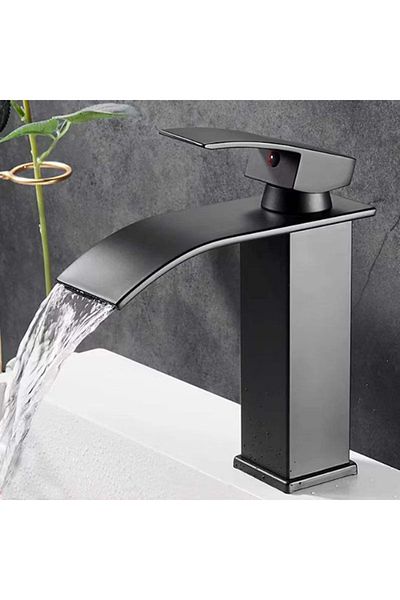 TrioStore Baterie Chiuveta Baie, Tip Cascada, Monocomanda, Design Minimalist, Racorduri Incluse