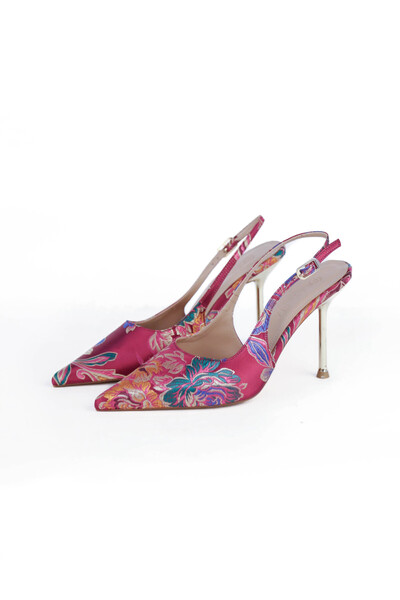 Letafia Valley Etnik Desen Topuklu Ayakkabı