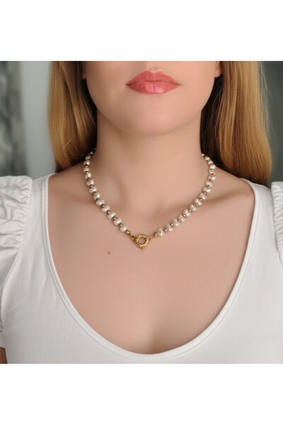 HARİNA Kadın Barok Kilit İncili Kolye