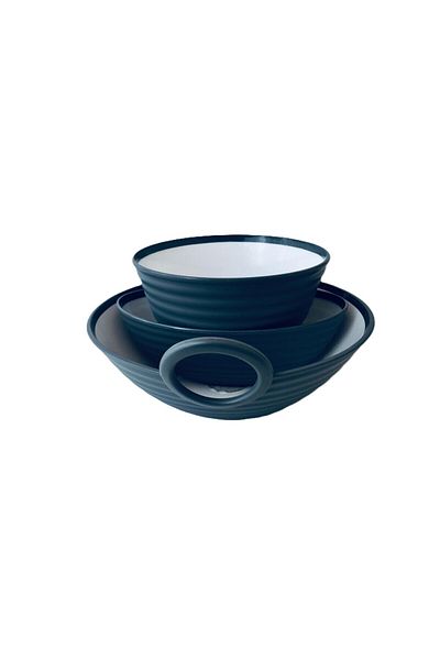 HOBBY LİFE Set of 3 Large Size Vera Bowls / 1600-1800-2800 ml -Bpa Free & Cool Gray