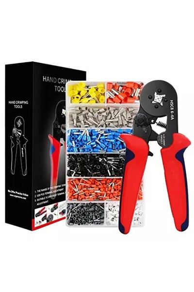 TrioStore Set Cleste Hexagonal HSC8 6-4A, cu Patru Falci + 1250 Bucati Terminale Conductori, 0,25 si 10 mm²