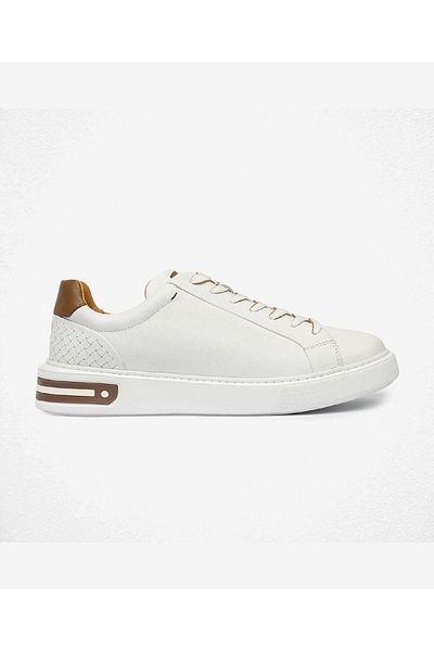 Greyder Ανδρικά παπούτσια sneaker από γνήσιο λευκό δέρμα 5y1sa14811
