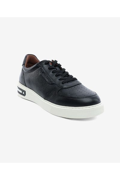 Greyder Men's Black Genuine Leather Sneaker Shoes 5Y1Sa14810