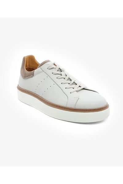 Greyder Men's Off-White Genuine Leather Sneaker Shoes 5Y1Sa18310