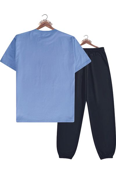 HOFFNUNG Full Pants Blue m Y Hooded Jacket Unisex Tracksuit Set