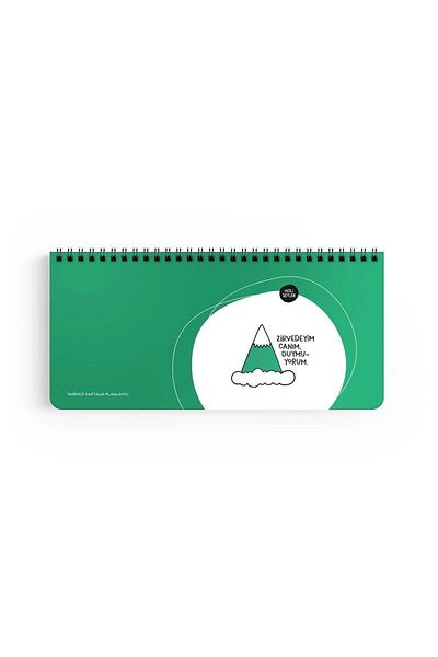 Hisli Şeyler 13x27cm Spiral Planner με αυτοκόλλητο Planner - Είμαι στο κορυφαίο σημείο, δεν ακούω τον καρπό μου (ΠΡΑΣΙΝΟ)-1