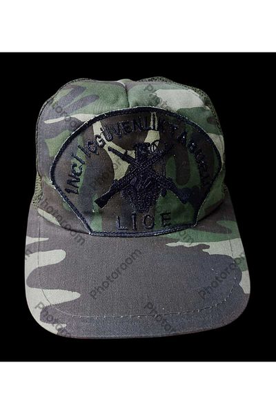 kho military design Embroidery Written-Mesh Adjustable Camouflage Hat Unisex (Zero Product)