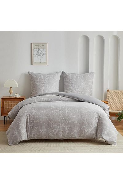 OEM Lenjerie de pat, 200 x 200 cm, set de 2 fețe de pernă, 80 x 80 cm