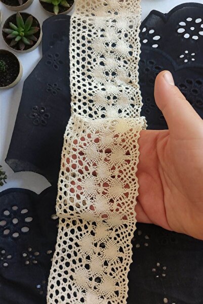 DUAYEN pamuk kopanaki dantel yaz bahçesi kenar desen 1 metre