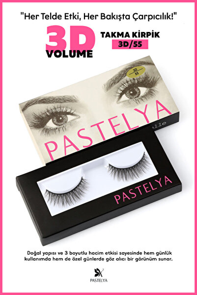 Pastelya 3D Etkili Tekli Takma Kirpik – Günlük ve Özel Günler İçin İdeal 3D55