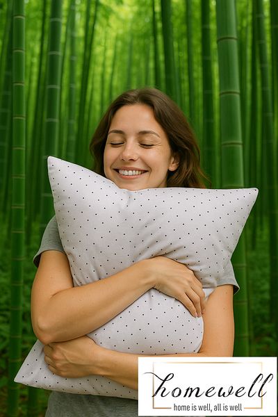 homewell 100% Pure Bamboo Hypoallergenic Extra Dark Gray Pillow