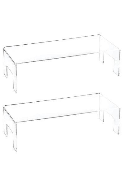 SMARTPOINTS 2 Pack Clear Acrylic Display Risers 5mm Thick