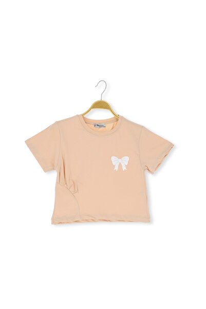 atabay 36/1 COMPACT C Skraćeni kroj MAJICA ZA DEVOJČICE SA ŠLAMČICOM Bež