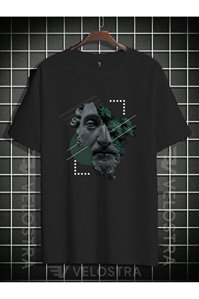 Velostra Sculptură Neo unisex cu imprimeu supradimensionat tricou