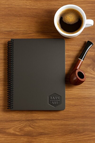 Pastel Siyah Defter ve Beyaz Jel Kalem Seti