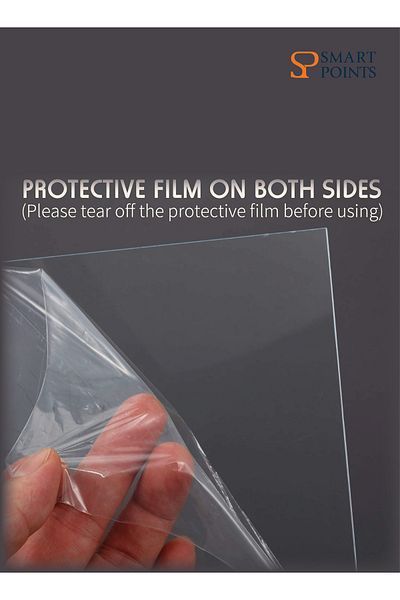 SMARTPOINTS 5 Pcs Transparent Clear Acrylic Sheet 8 x 10 Inch 0.03 Inch Acrylic Plaque Thick Plastic Acrylic Boa