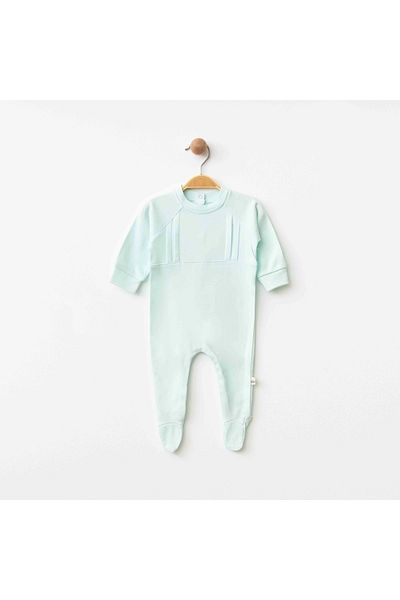 ESLENZA Overalls with Stripes on the Front Mint Green