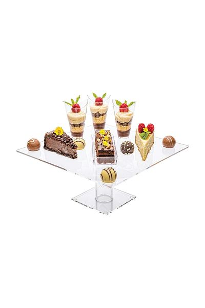 SMARTPOINTS clear acrylic buffet and cake display stand