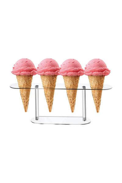 SMARTPOINTS 1 Pack Large Holes Acrylic Ice Cream Cone Holder, Charcuterie Food Cone Holder, Waffle Cone Holder S