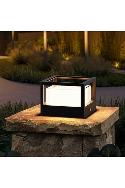 SUNPA Led Base Light Outdoor Path Lights,ip65 Bollard Outdoor Garden Light , 20 W 3000k Warm White Square