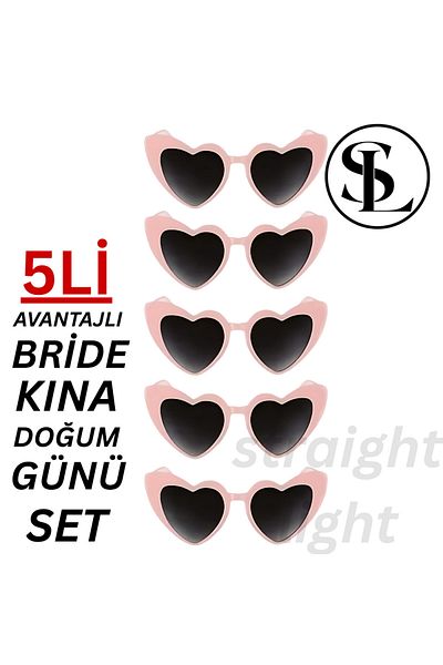 Straight Light Hearted Bride Bridesmaid Bride Sunglasses Set of 5 Pink Wedding Engagement Bride Henna after Birthday Party