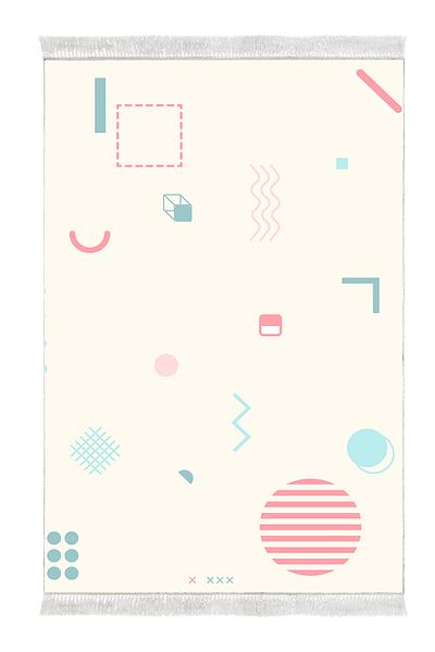 Alanur Home Αντιολισθητική βάση Djt Σετ τουαλέτας Star Cotton Fringe Geometric E5015 Λευκό