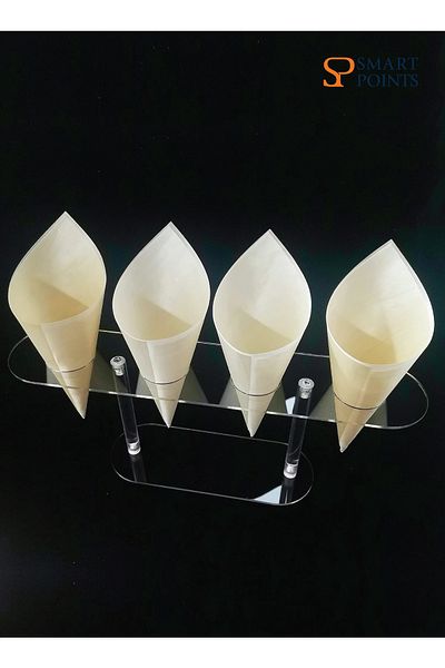 SMARTPOINTS 1 Pack Large Holes Acrylic Ice Cream Cone Holder, Charcuterie Food Cone Holder, Waffle Cone Holder S