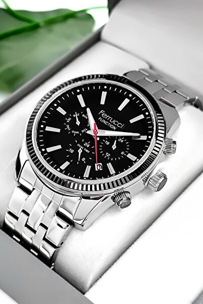 Ferrucci Function 3 ATM Gümüş Renk Çelik Kordon&Kasa Erkek Kol Saati+Bileklik...