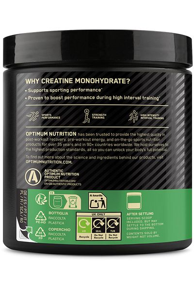 Optimum Nutrition Creatine Monohydrate Micronised (247.5g) Blue Raspberry