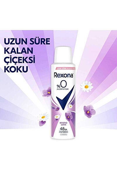 Rexona Mystic Love Fresh %0 Alüminyum Kadın Sprey Deodorant 150 ml