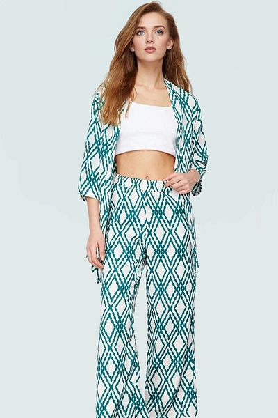 PayBuy Women's Leopard Printed Comfortable Kimono Knitted Suit Professional Appearance for Daily Use