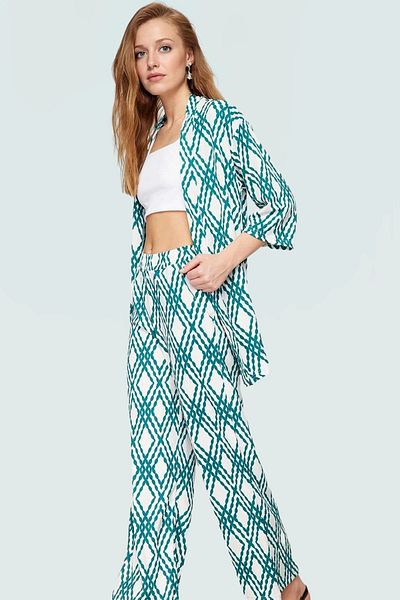 PayBuy Women's Leopard Printed Comfortable Kimono Knitted Suit Professional Appearance for Daily Use