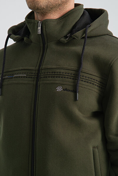 Shooter Ανδρικό Σετ Φούτερ Χακί Premium Χειμώνας - Κανονική κουκούλα