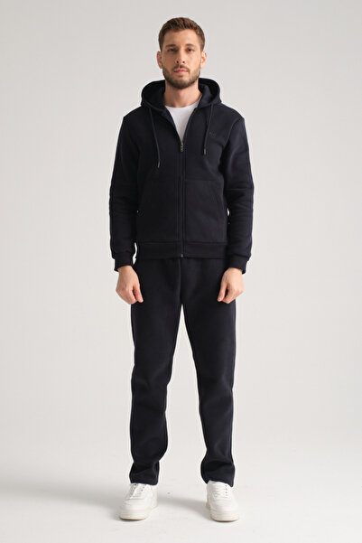 Shooter Ανδρικό Σετ Φούτερ Winter Navy Blue - Luxe Regular Hoodie