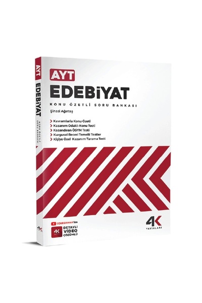 4k Yayınları 4 K Ayt Edebiyat Konu Özetli Soru Bankası