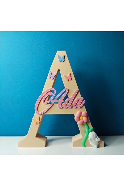 OEM İsme Özel Bebek Ve Çocuk Odası 3D Harf Kapı Süsü Isimlik Bebek Kapı Süsü