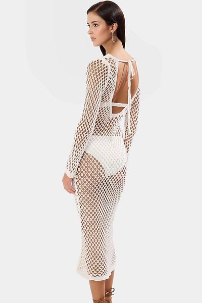 PayBuy Knitwear Maxi Beach Dress Long Sleeve V Neck Summer Lasting Premium Quality Trend Design