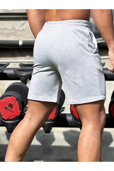 GOLSREY Άνετο Unisex χτενισμένο βαμβακερό αθλητικό σορτς