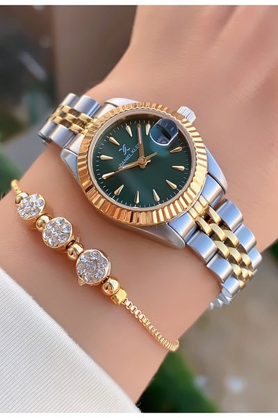 Daniel Klein Brand Rose Silver Color Women's Wristwatch - Bracelet Gift