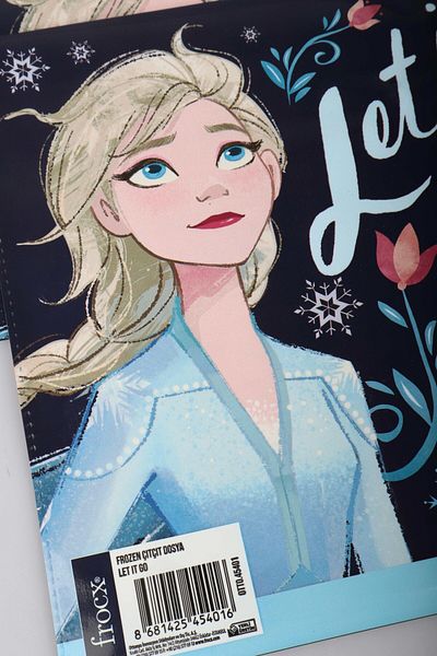 Disney "Dekomus Pocket Notebook with Gift" Licensed Frozen Elsa 2-Piece Snap File