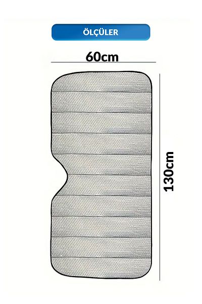 Kavi Entegre Plastik Auto Sunshade - 130*60cm - Compatible with All Vehicles