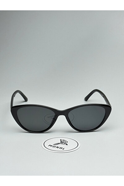 MONAL نظارات جيسي الشمسية السوداء CATEYE الزجاج العضوي 53 EKARTMAN