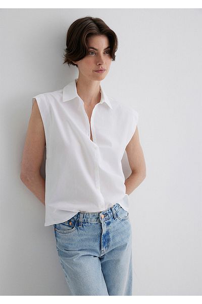 Mavi Λευκό πουκάμισο Loose Fit / Loose Relaxed Fit 1211092-620