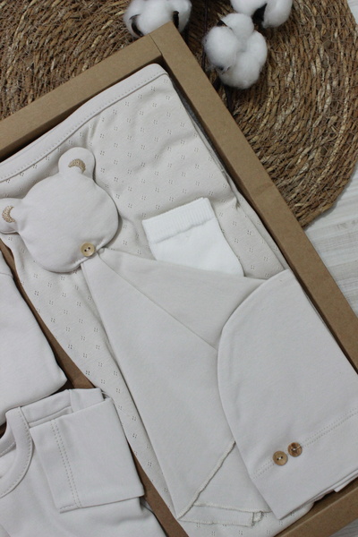 Caramell Barbosa Cute Bear Teddy Bear Patterned 10-Piece Hospital Release (56-62cm) Ze1455 New Season 2025