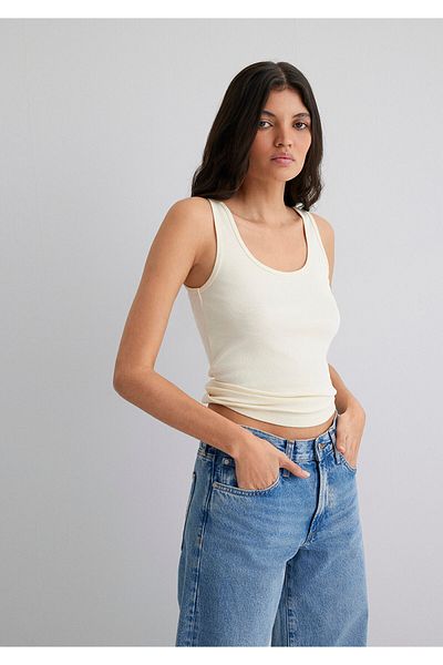 Mavi Ecru Basic Undershirt Fitted / Body Fitting Cut 1613144-70068