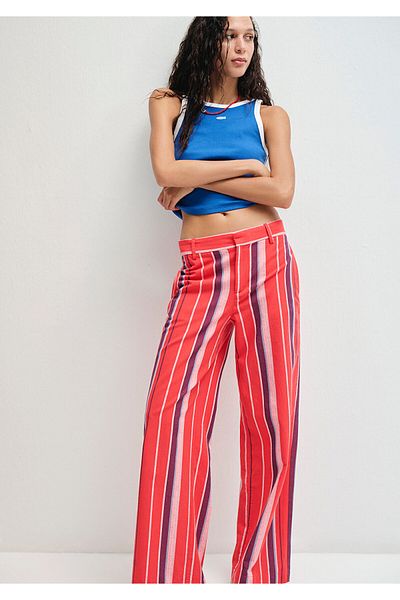 Mavi Striped Blue Trousers 1011051-90772