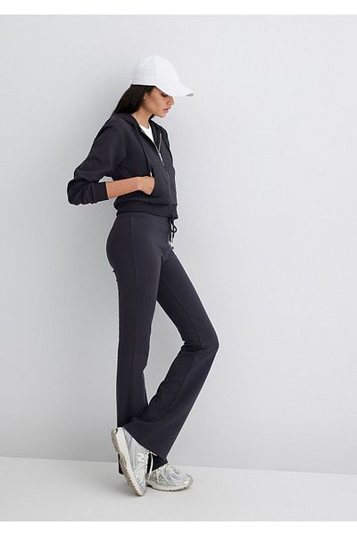 Mavi Flared Leg Black Interlock Sweatpants 1011077-900
