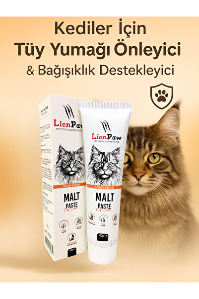 LİON PAW Anti-hairball Tüy Yumağı Önleyici Malt Macun 100 gr Biotin-kalsiyum ...