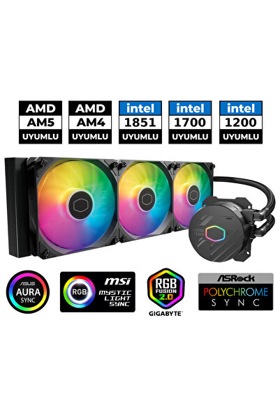 Cooler Master Masterliquid 360L Core Argb 360 mm Intel(1700P)-Amd Compatible Liquid Cooler