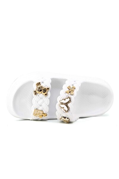 özgün adım Zenne Braided Stone Lux Comfortable Eva Women's Slippers